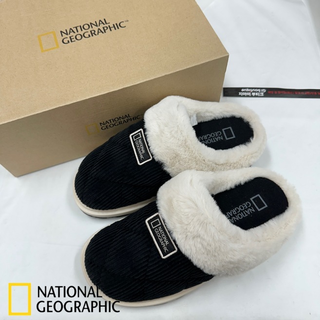 [백화점 매장판] 내셔널지오그래픽 방한화 겨울 코듀로이 털 슬리퍼 샌들 털신 머플 V3