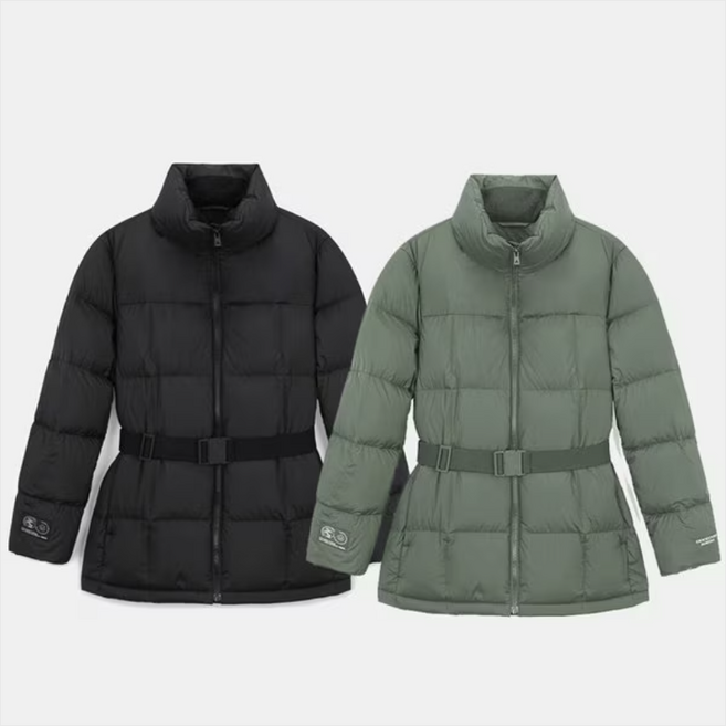 [정가 279000] 네파 가볍고 따뜻한 미디 벨티드 경량패딩