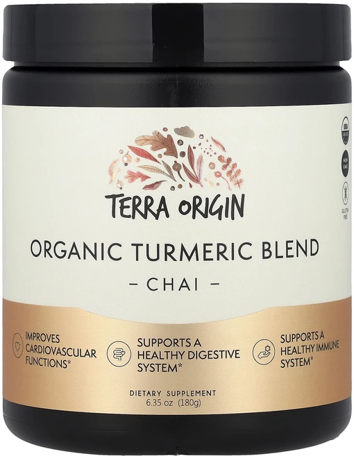 정말좋습니다 Terra Origin 유기농 강황 혼합물 차이 180g(6.35oz) 빠르게배송해드릴게요, 180g, 1개, 180g, 1개입 - 쿠팡