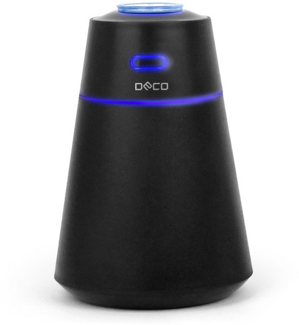 데코 M1 휴대용 초음파 미니 가습기 (탁상 실내 사무실용), 블랙, DHF-M1
