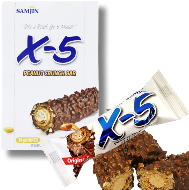 엑스파이브 초코바 단짠단짠 수능초콜릿 사무실 아이들 간식, 360g, 3박스 - 쿠팡