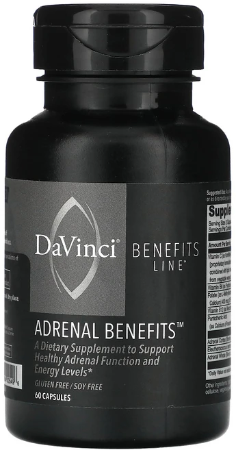 DaVinci Laboratories Benefits Line Adrenal Benefits 60 Capsules, DaVinci Laboratories, Benefits, 1개, 60정 - 쿠팡