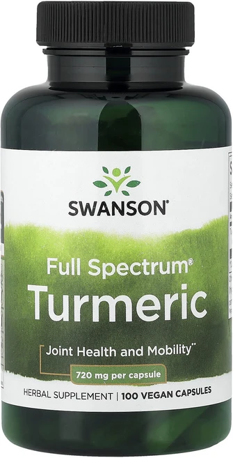 행복하고 건강하게 Swanson Full Spectrum® 강황 720mg 베지 캡슐 100정 백년회로하세요, SwansonFullSpectrum강황720mg베지캡슐, 1개 - 쿠팡