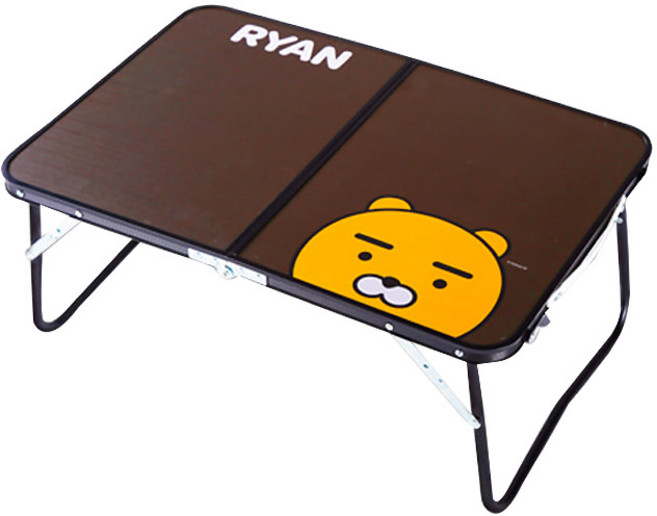 카카오프렌즈 라이언 폴딩 캠핑 테이블, 브라운, 브라운