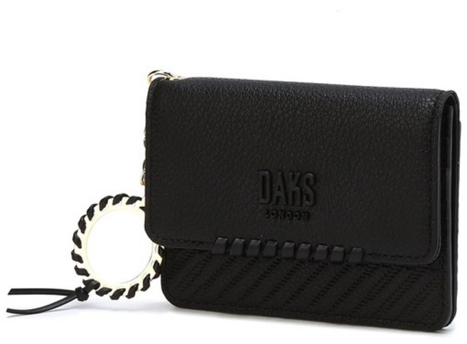 닥스 D.A.K.S 로고 배색 소가죽 여성 카드지갑 (선물포장)