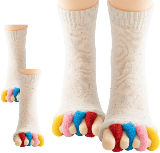 엑스비지 발가락분리 양말 2켤레