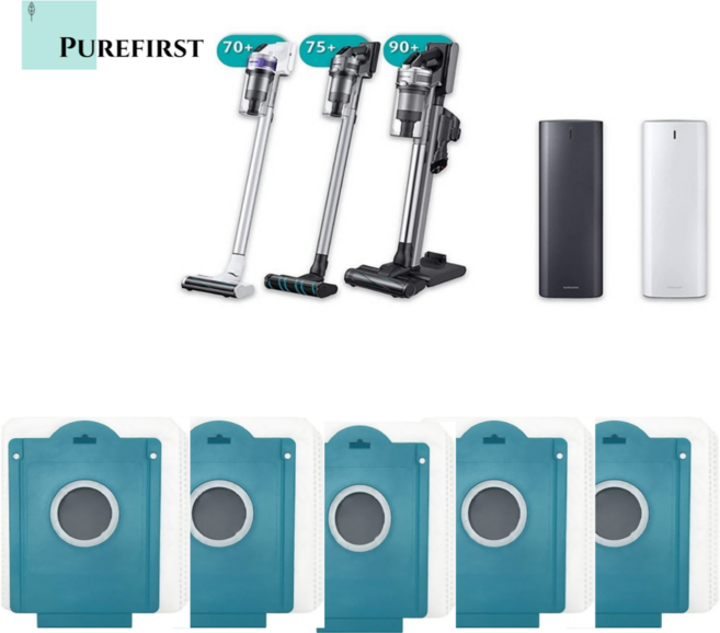 퓨어퍼스트 삼성 청소기 제트 먼지봉투 5매 [호환] 2.0 청정스테이션 VCA-ADB90 VCA-SAE90A 먼지통 교체 필터, 1개