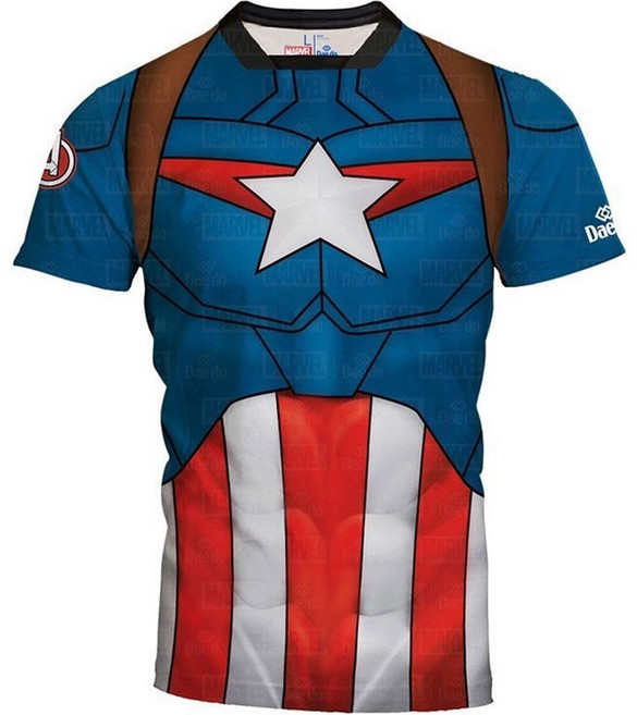 마블 아이언맨 스파이더맨 캡틴아메리카 헐크 반팔티셔츠 할로윈 코스튬