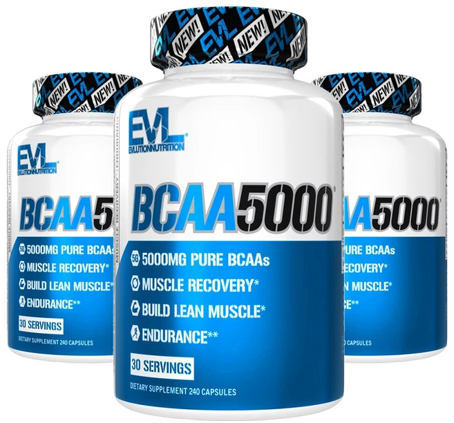 EVLUTIONNUTRITION BCAA 5000mg 캡슐, 240정, 3개 - 쿠팡