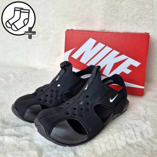 [국내매장판] 나이키키즈 선레이 블랙 심플한 아동샌들 경량 어린이 + 사은품증정