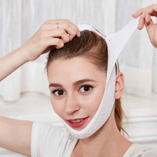 얼굴 땡기미 리프팅 마사지 기구 마사지 밴드 비대칭 매쉬 턱살 탄력 이중턱, 1개