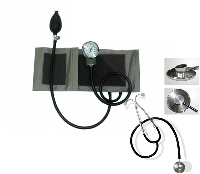 일본 산케이 수동 혈압계 + 텐소 단면 청진기 세트 (아네로이드 방식 병원 실습 교재용), 1세트, 3K+텐소단면청진기
