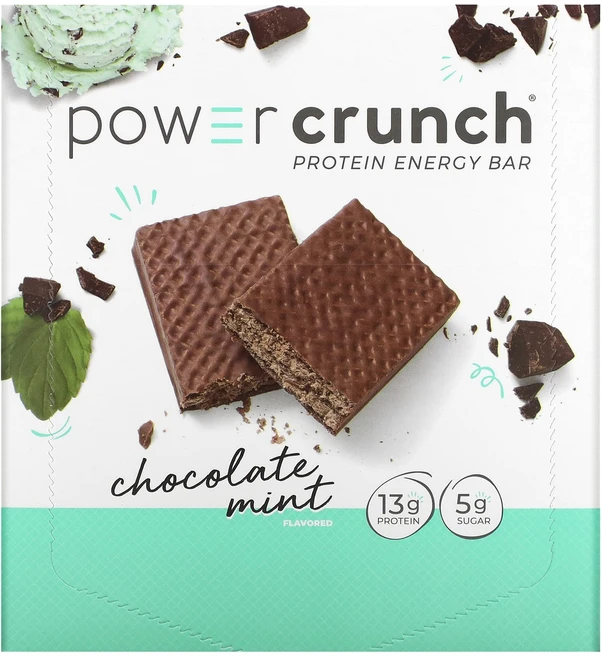 BNRG Power Crunch 단백질 에너지 바 초콜릿 민트 바 12개 각 40g(1.4oz), BNRGPowerCrunch단백질에너지바초콜릿민트바12, 40g - 쿠팡