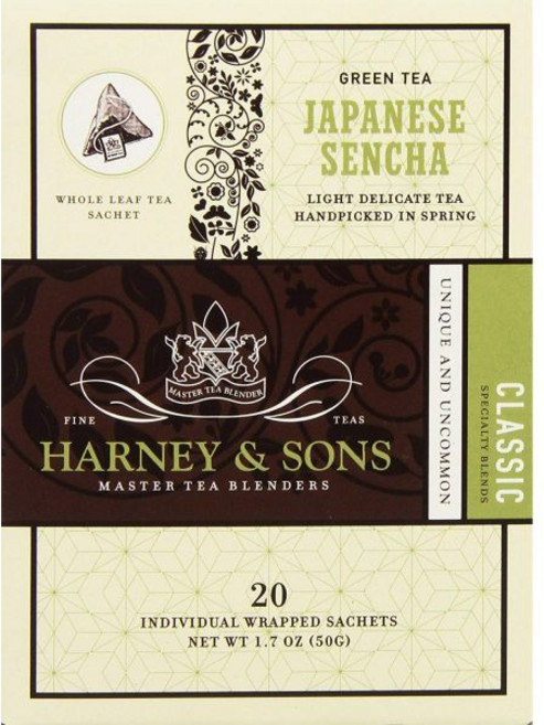 Harney & Sons 하니앤선즈 녹차 일본 센차 20캔 (1팩) 미국 티백, 1개