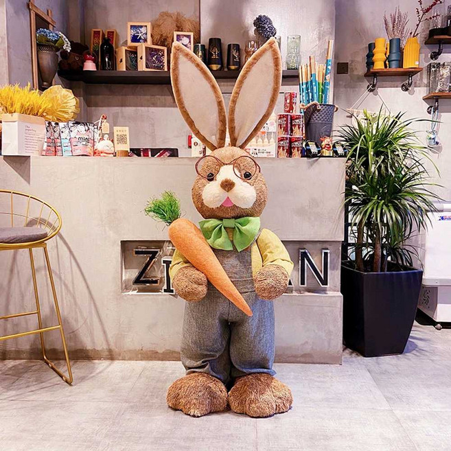 대형 토끼 장식품 카페 로비 펜션 동물 입구 정원, 초대형 암컷 토끼 B, 1개