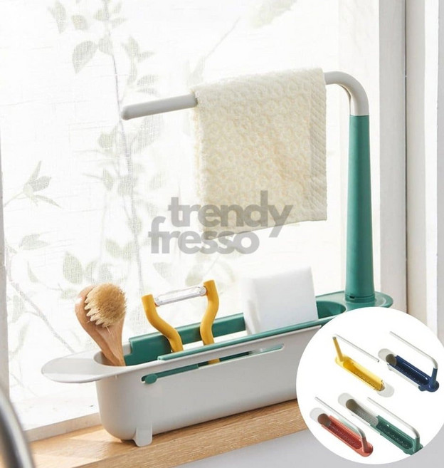 마켓터치드 싱크대거치랙 주방정리, 2.그린