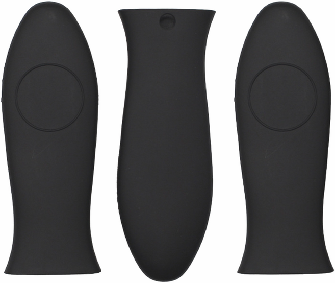 월간리빙 내열 실리콘 후라이팬 손잡이 커버, 3개, 블랙