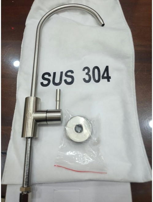 【小江淨水設備】不鏽鋼鵝頸龍頭2分出水 SUS304 皆適用各式淨水器、RO機進水配件 CNS8088認證。, 1個