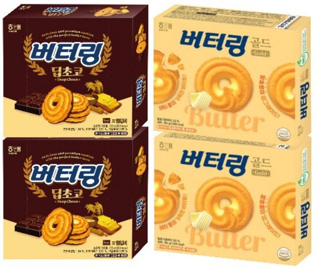 해태 버터링 소프트 238g 2개 + 딥초코 155개 2개 (총4개), 상세페이지 참조