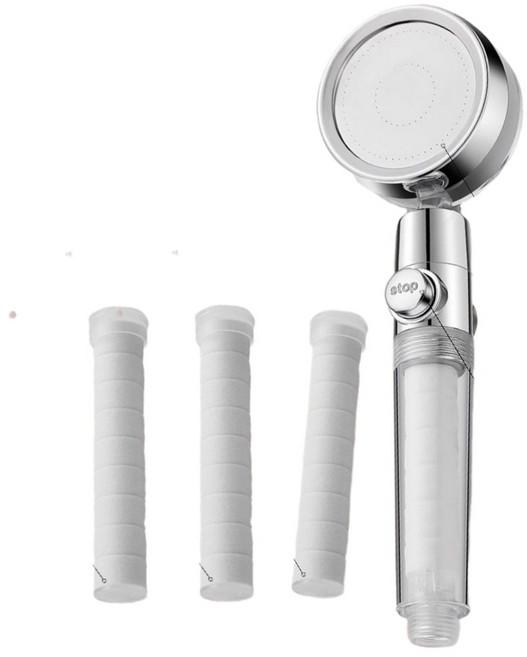 해밀블루 가정용 여행용 강력필터 샤워기 헤드 + 필터3P, 1개