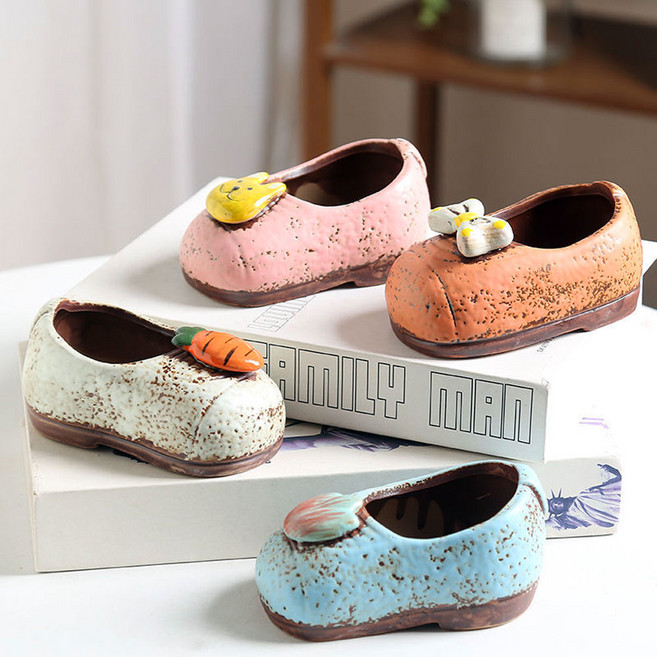 컬러풀한 신발 다육 수제화분, 스카이랜덤