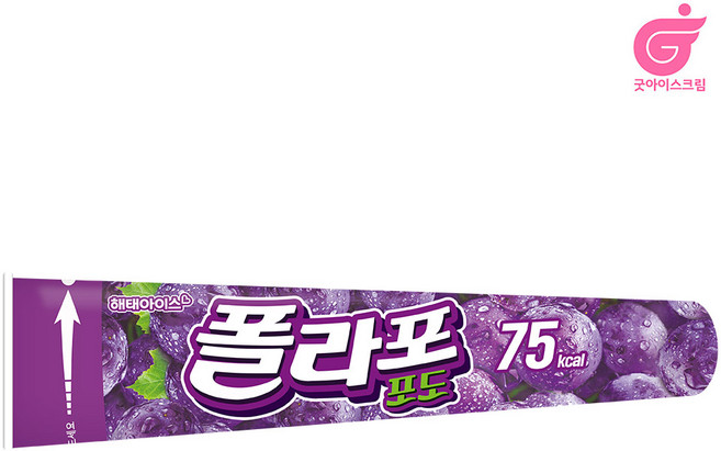 해태 폴라포 포도 한박스 아이스크림, 120ml, 35개