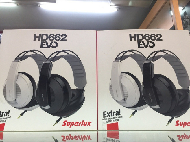 Superlux HD662EVO 監聽耳機 公司貨附保卡 附收納袋 轉3.5聲接頭, 黑