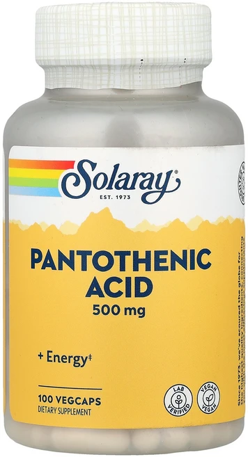 Solaray 솔라레이 판토텐산 100 베지캡 영양제 건강보조식품, 1개, 100정 - 쿠팡
