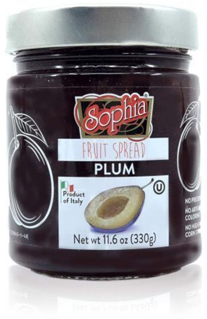 콩포트 잼 일잼 소피아 일 스프레드 자두 보존량 11.6온스(4팩), 4개, 330g