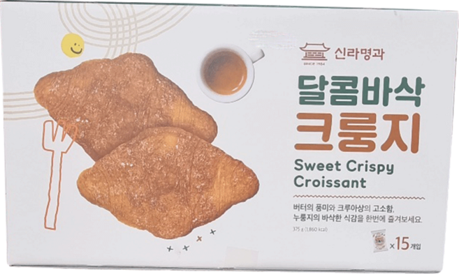신라명과 달콤바삭 크룽지, 4개, 375g