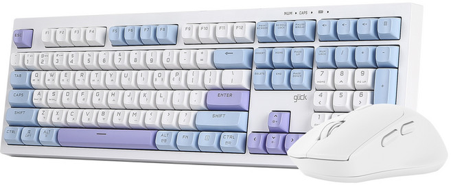 지클릭커 오피스프로 WMK50 사일런스 M 무소음 무선 블루투스 108 키보드 마우스 세트, 일반형, 스카이시티RC1, WMK50 108키