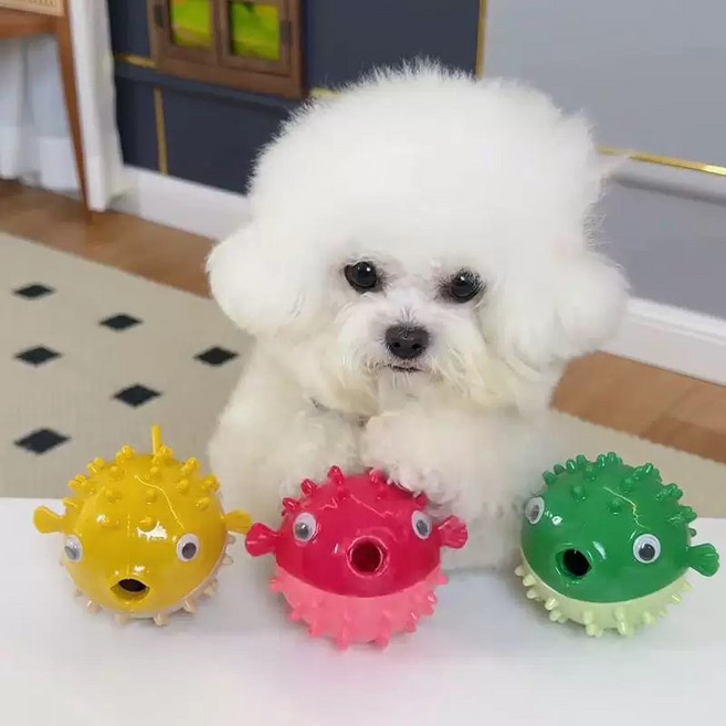 성운점 움직이는 강아지 지력개발 불안 완화 움직이는 강아지 장난감 간식볼 공 노즈워크놀이, 1개, 빨간색