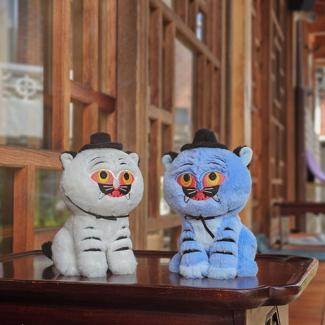 K-Pop 전통호랑이 청호랑 백호랑 가방고리 12cm 2종 택 1