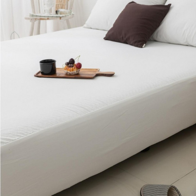 4색 1개 150x200 국산 퀸 2인용 부부 침대 매트리스 커버 덮개 싸개 시트 진드기차단