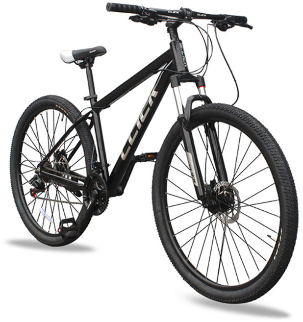 MTB 자전거 알루미늄 시마노 24단 클릭 토브27.5D 2세대 유압식디스크브레이크, 유광블랙+미조립, 1개, 180cm