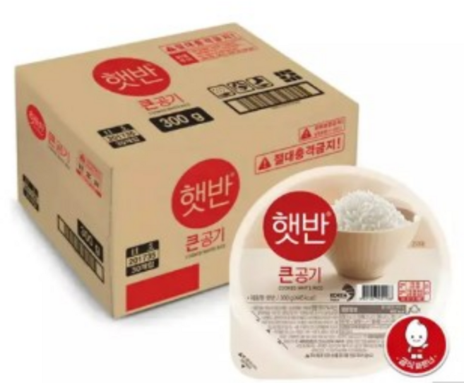 CJ 햇반 큰공기, 300g, 30개