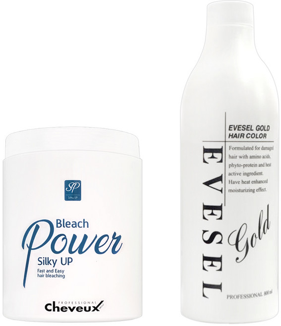 디어스 슈보 실키업 탈색약 500g+이브셀 산화제 800g, 1개