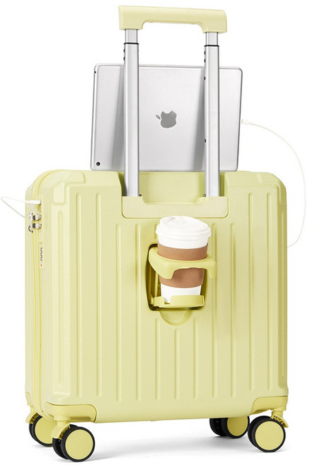 랑고 18인치 기내용 하드 캐리어 데이트립 여행용 컵홀더