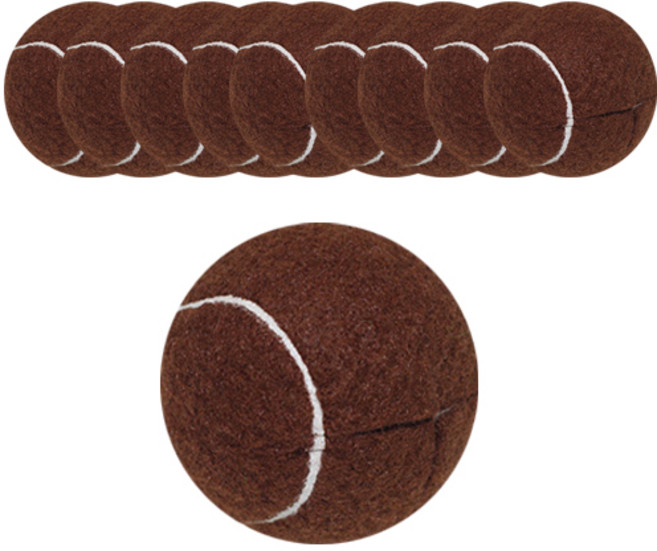 소음 스크래치 방지 테니스공 의자 발커버, 커피색, 10개