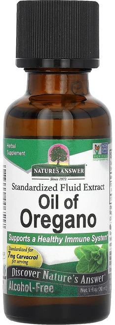 Nature's Answer Oil of Oregano Alcohol-Free 1 fl oz 30 ml, 1개, 30ml - 쿠팡