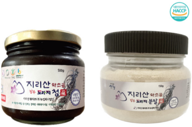 지리산 6년 장수 약도라지 도라지청+도라지가루 세트, 1개, 500g