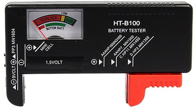 건전지 잔량확인 배터리 테스터기 테스터 체크 진단기 아날로그, 1개