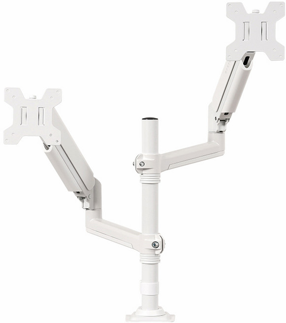 덱스탑 폴타입 듀얼 모니터암 MP-32D, 1개, 화이트