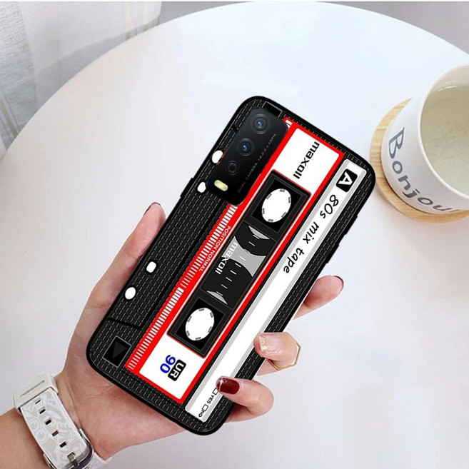 빈티지 카세트 테이프 레트로, 1개, 5. Slicone B. VIVO Y55 5G