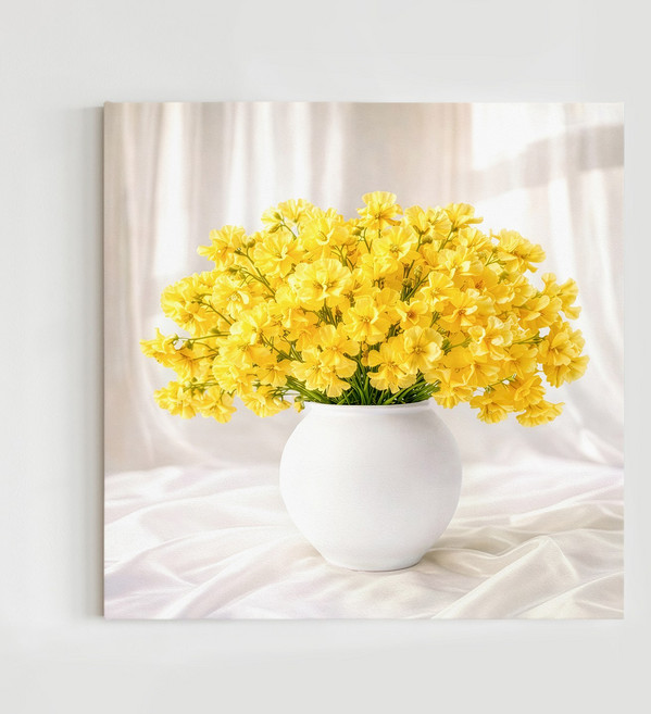 [인메이블] 복들어오는 풍요 데이지 달항아리 꽃 그림 6종 캔버스 액자 봄맞이 인테리어 집들이 선물 대형 개업 카페 선물 금전운, 06.섬세한 기쁨 스위트피