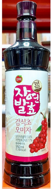 오미자감식초 (진미 950ml 자연발효) X12 전문점용/발효식초/오미자감식초/식당용/업소용, 12개