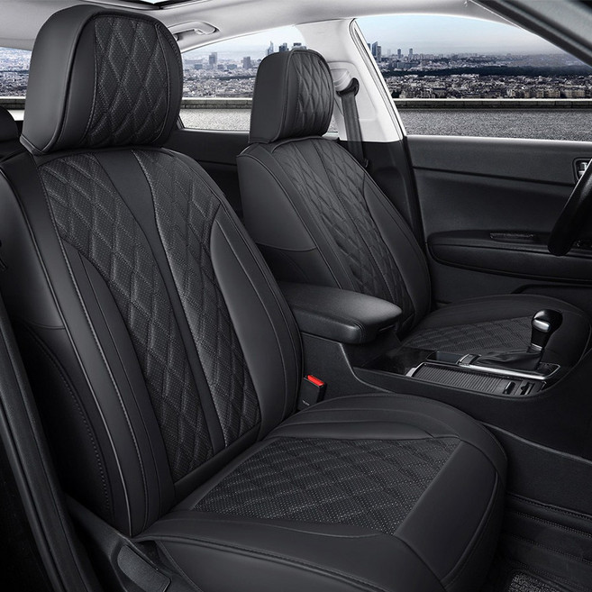 제니븐 자동차 시트커버 차량용 보호매트 방석 교체 가죽 카시트 SF670 운전석 1SET, 1개, 블랙