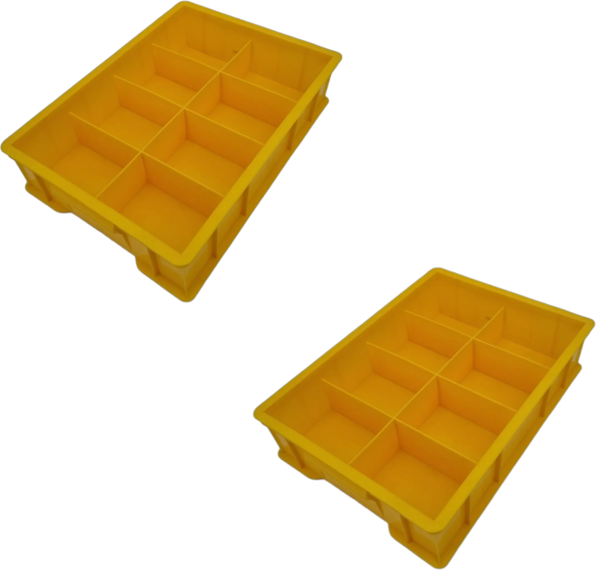 우주툴스 우주툴스 플라스틱 부품상자 옐로우, 2개