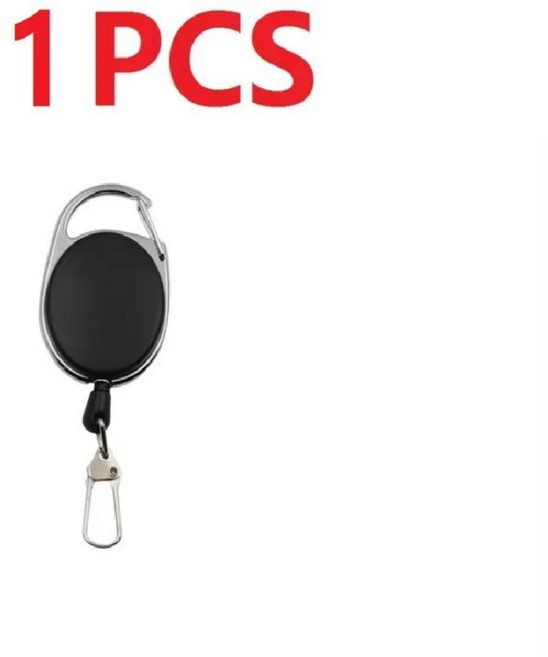 올스토어 Maximumcatch 플라이 낚시 징거 리트랙터 클립 배지 홀더 키 체인 후크 코드 와인더 추출기 장비, 1개