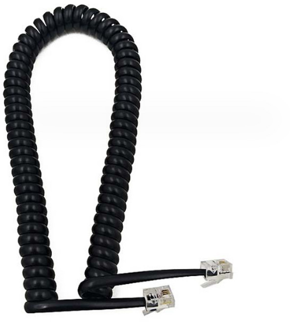전화 수화기선 스프링선 전화스프링코드, T-TEL4P4C-B(블랙)